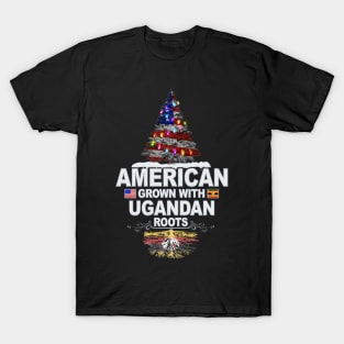 Christmas Tree  American Grown With Ugandan Roots - Gift for Ugandan From Uganda T-Shirt